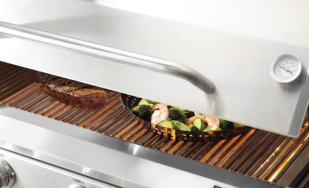 12" Non-Stick Grilling Skillet, Large Strainer with Removable Handle For Deep Frying Fried Food, Seafood & Vegetables, Grilling Basket for Indoor, Outdoor BBQ, Grill & Restaurants - Mr. Bar-B-Q 06750X - Image 5