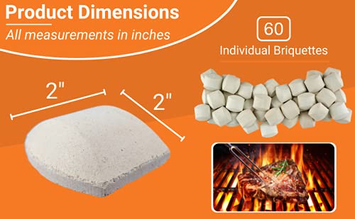 60-Pack Ceramic BBQ Briquettes for Gas Grill – Self-Cleaning Ceramic Briquettes - Heat Diffusers Reduce Flare-Ups for Outdoor Cooking, BBQ - Replacement for Lava Rocks - 06000Y by Mr. Bar-B-Q - Image 3