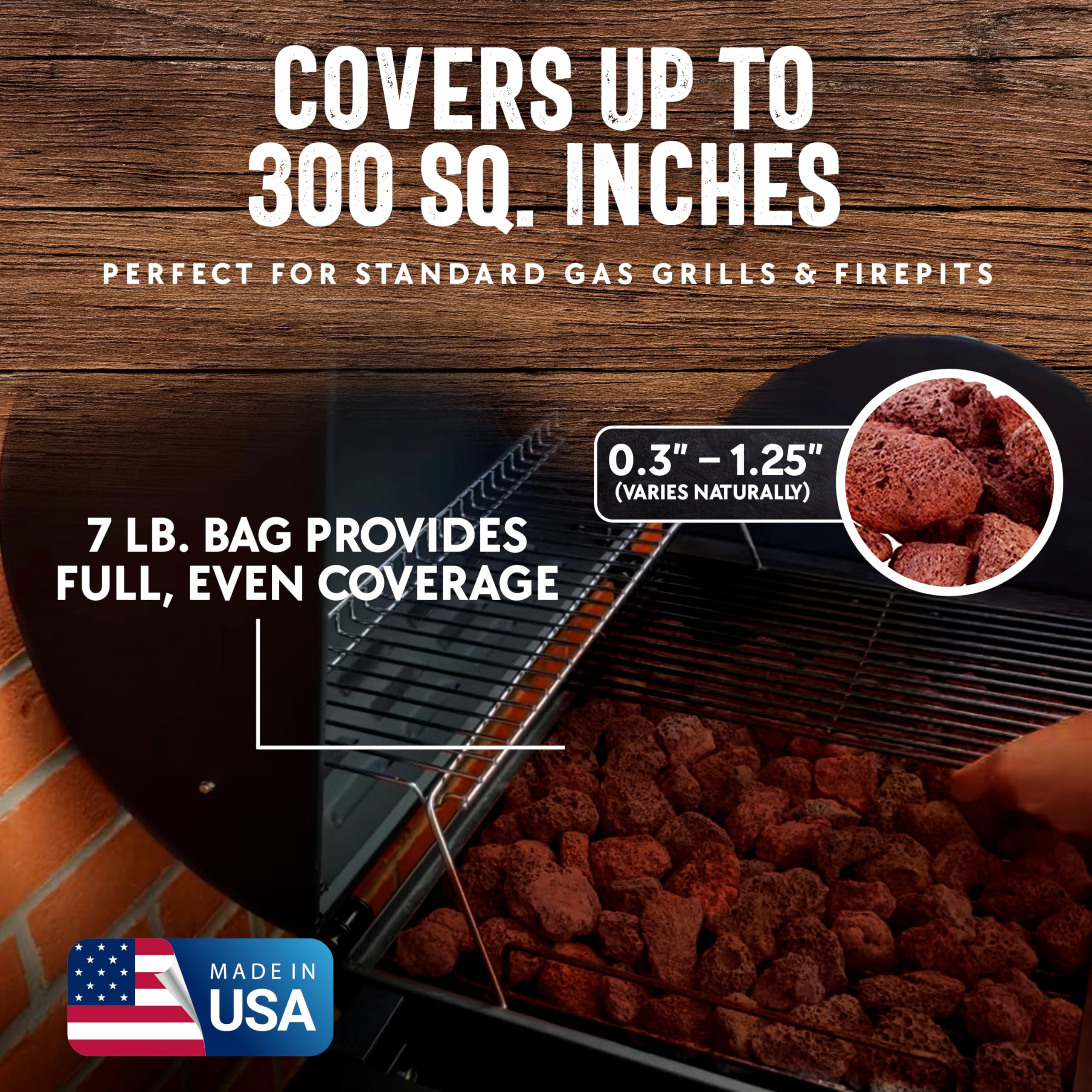 7lb Natural Volcanic Lava Rocks for Gas Fire Pit & Grill – Stones for Indoor/Outdoor Propane Fireplaces – Even Heat Distribution, Reduces Flare Ups Lava Rock by FryOilSaver Co. (Pack of 1) - Image 4