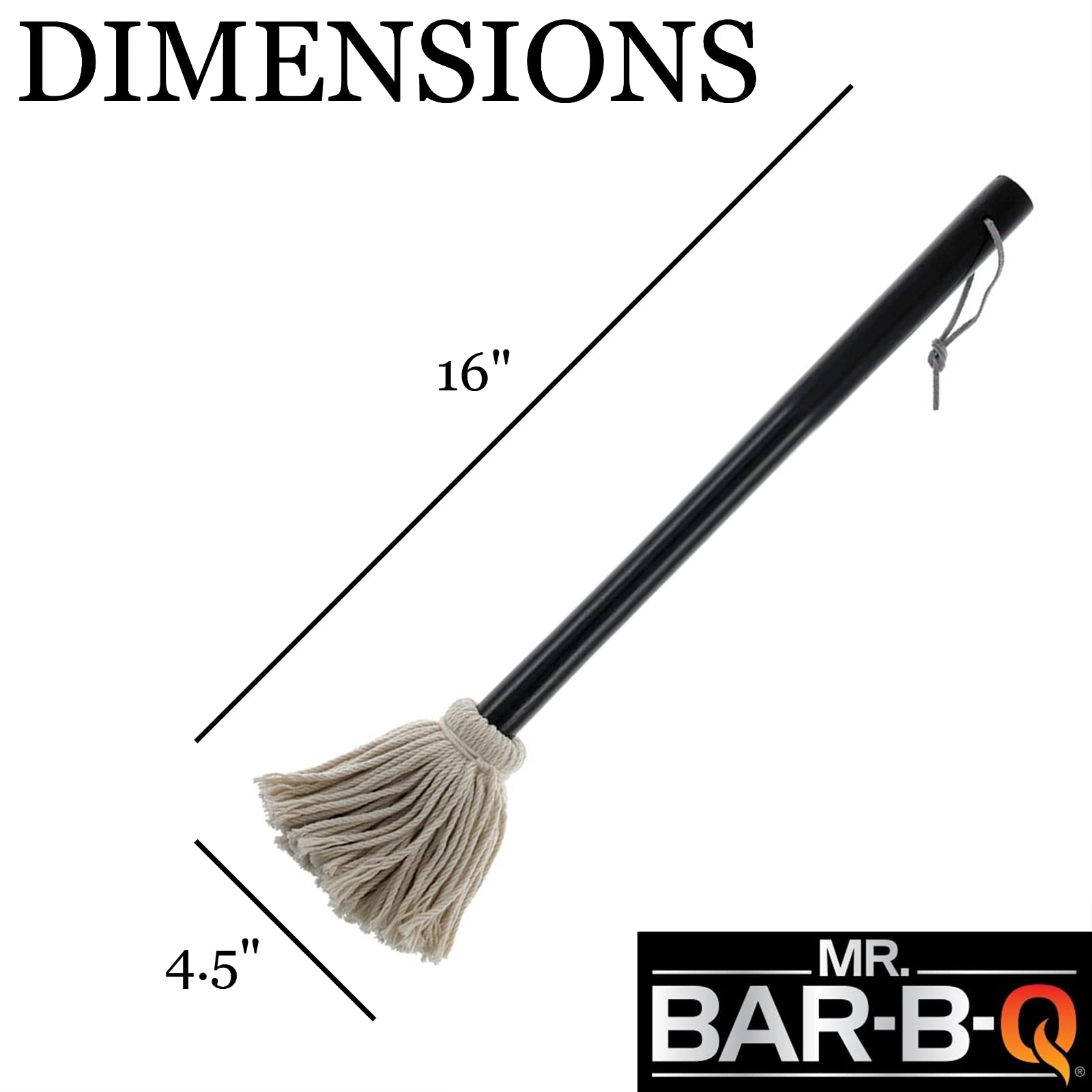 Mr. Bar-B-Q 02103Y Basting Mop,Silver Steal - Image 3