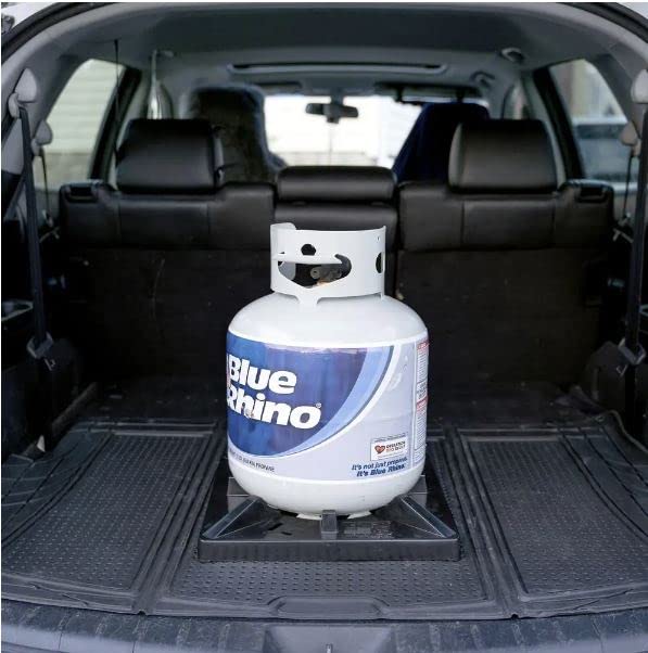 Mr. Bar-B-Q Black Propane Tank Holder, Base Stabilizer, Mount, Stand, Cylinder Base Stabilizer Fits 20lb, 30lb, 40lb Propane Tank Holder for Camping, RV Trip, Tailgating, Outdoor Adventures - 40406YGD - Image 3