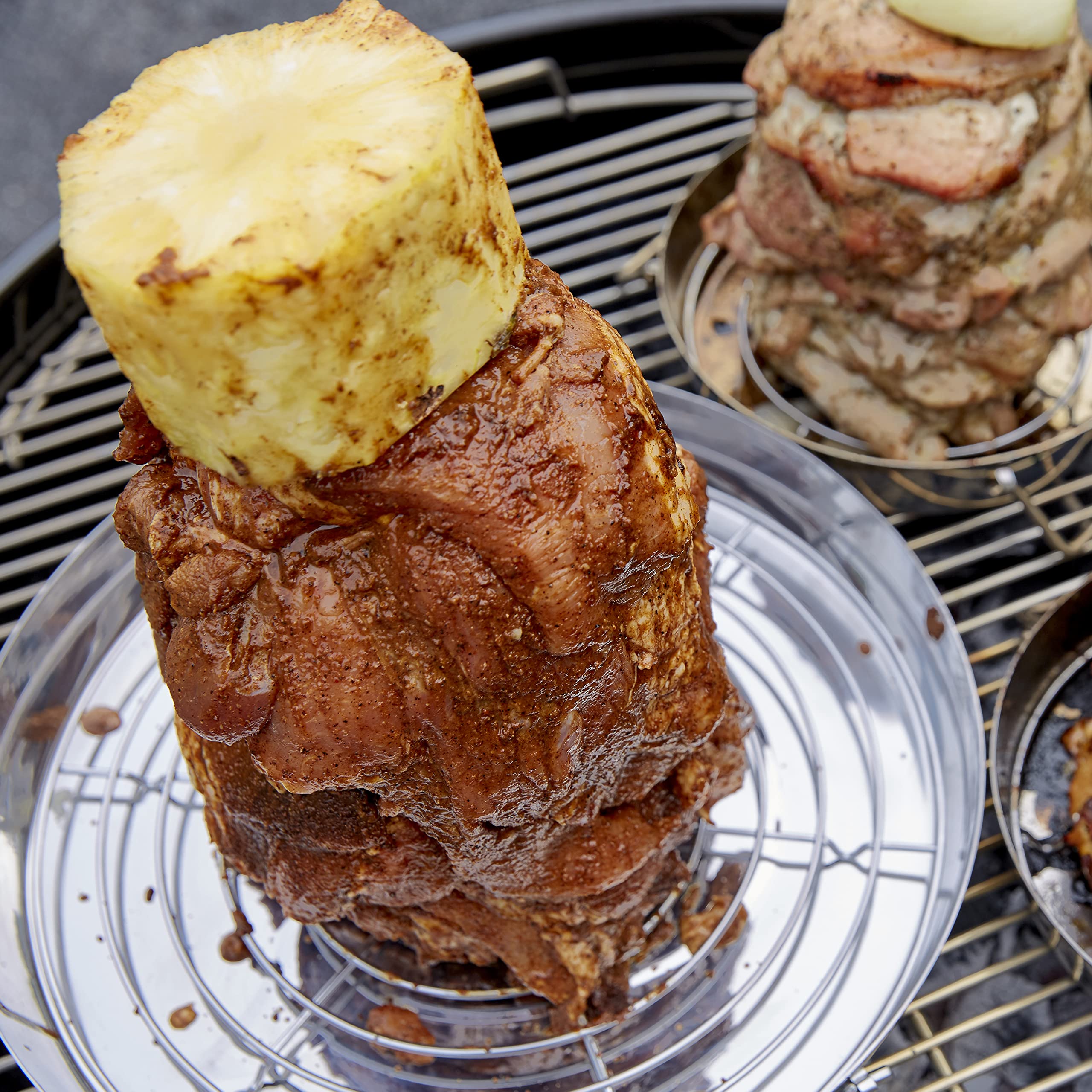 Mr. Bar-B-Q Extra Large Vertical Griller Powered by Trompo King for Tacos Al Pastor, Shawarma, Kebabs, Gyro, Vertical Stand with 3 Sized Spikes - Image 5