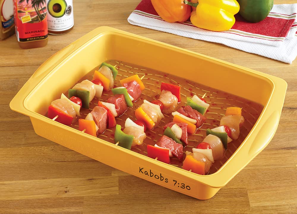 Mr. Bar-B-Q Flip & Flavor Marinade Tray, Yellow - Image 3