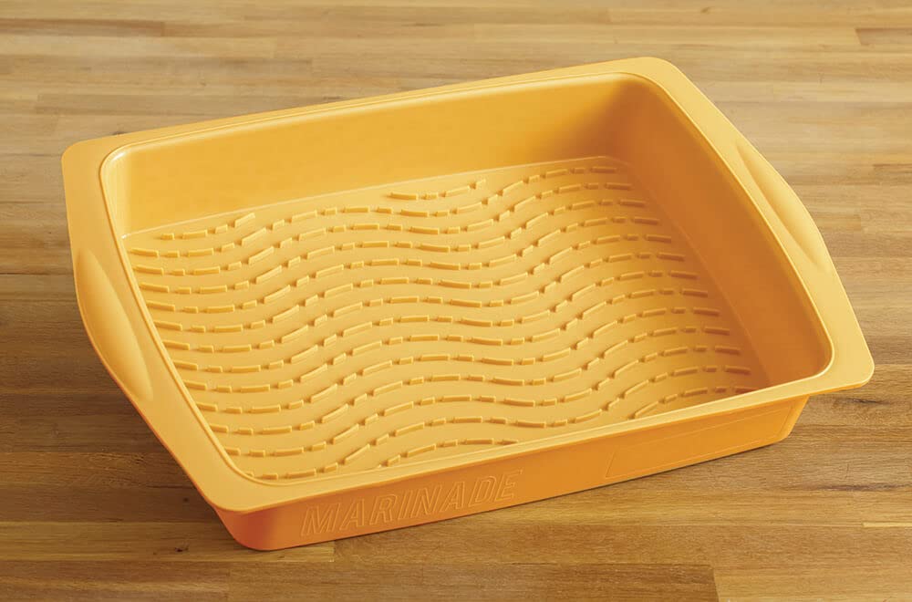 Mr. Bar-B-Q Flip & Flavor Marinade Tray, Yellow - Image 5