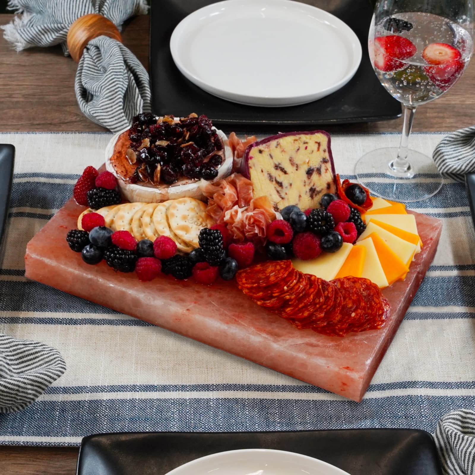 Mr. Bar-B-Q Himalayan Pink Salt Cooking Block, 100% Natural Food Grade Himalayan Salt Block Plate 12 x 8" w/Steel Tray for Hot & Cold Cooking, Cutting, Serving, Grilling, Searing & Backyard BBQ Grill - Image 5