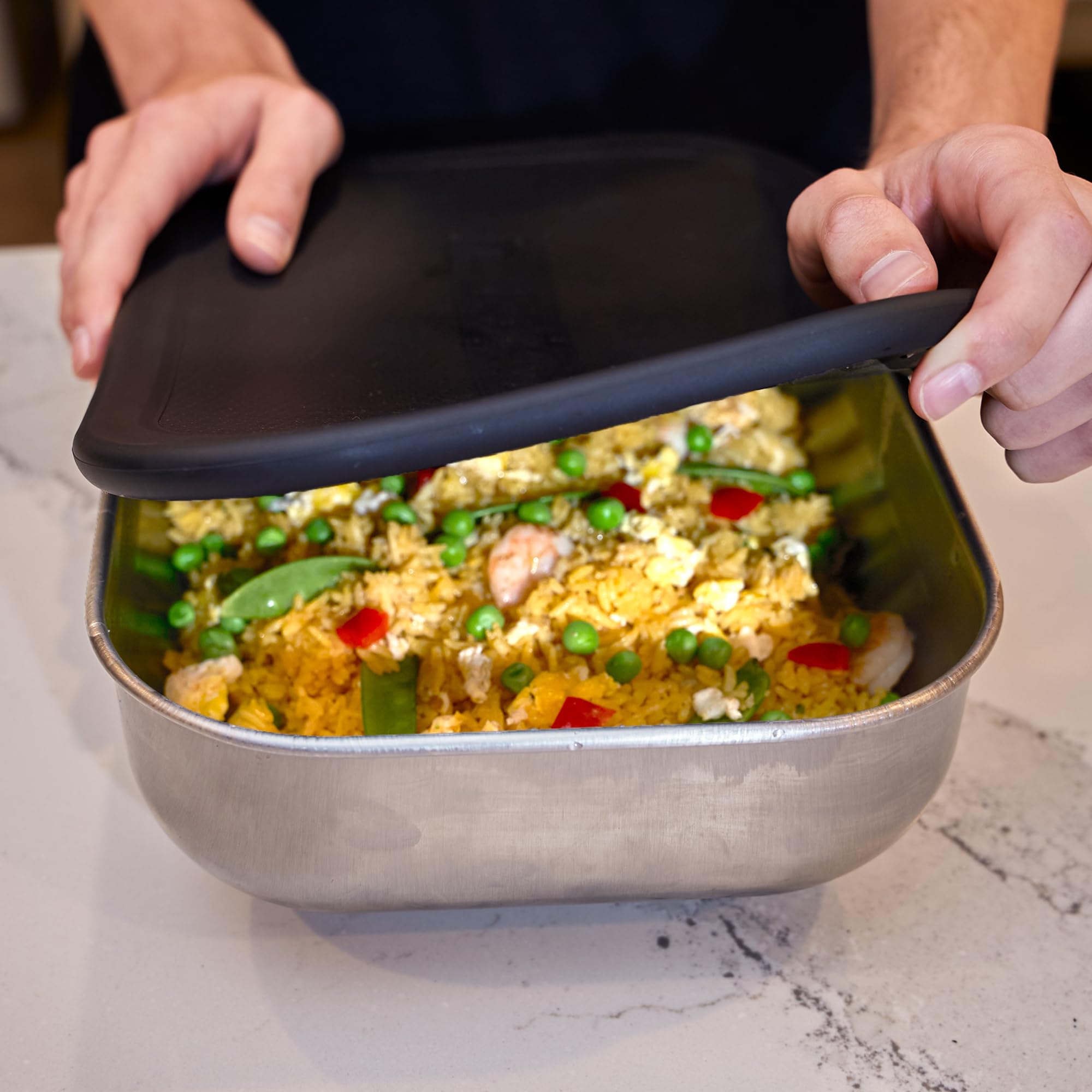 Razor 3-in-1 Griddle Dome to Melt Cheese Marinate or Store Food with Tight Seal Lid - Image 9