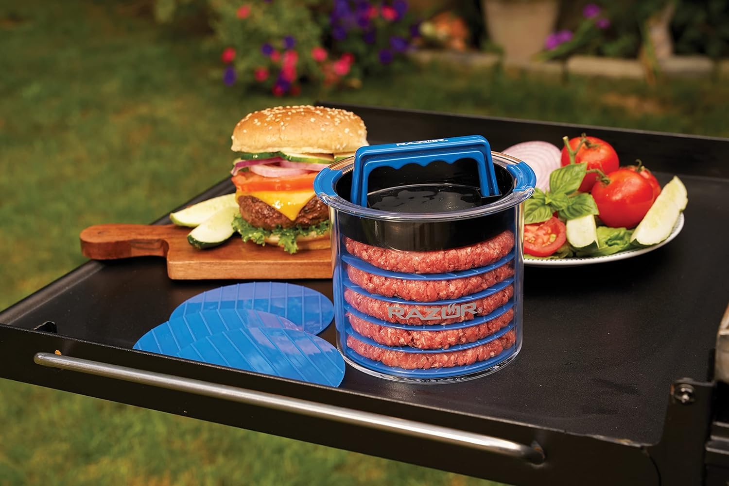 RAZOR Burger Press Caddy for Perfect Shaped Patties On The Go - Image 4