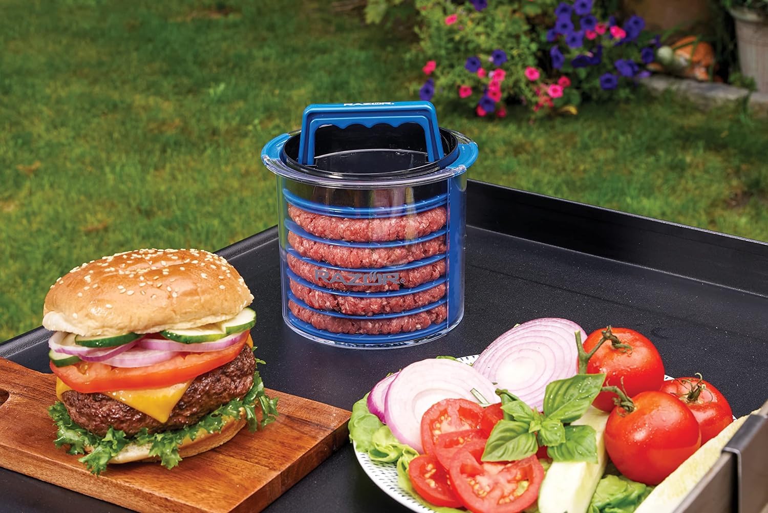 RAZOR Burger Press Caddy for Perfect Shaped Patties On The Go - Image 5