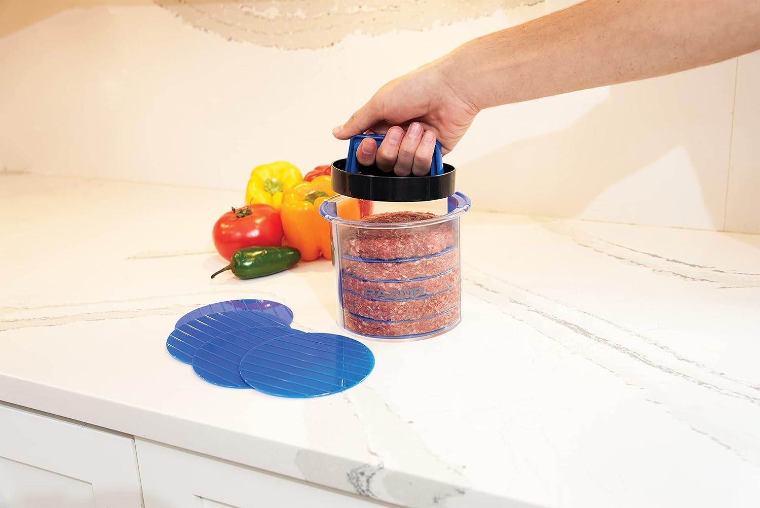 RAZOR Burger Press Caddy for Perfect Shaped Patties On The Go - Image 8